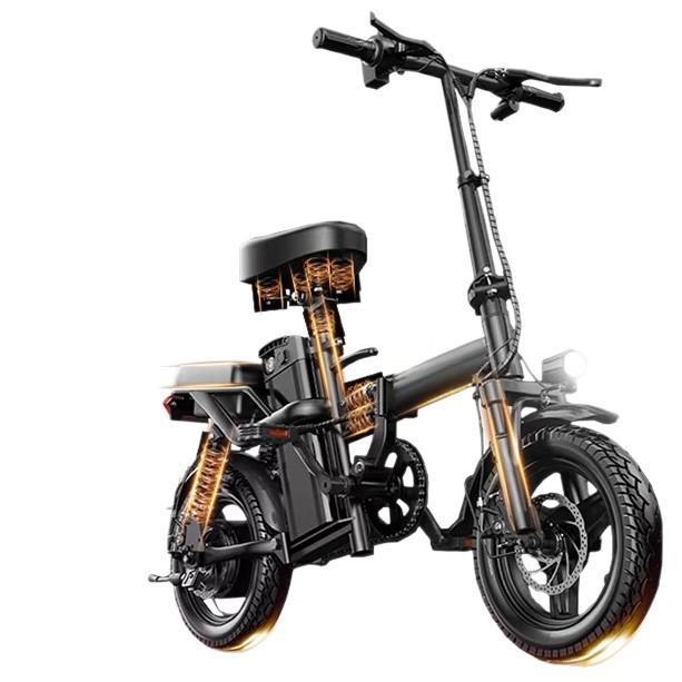 Folding Electric Bicycle for Driving, Ultra-Light and Portable, Small Mobility Power-Assisted Lithium Battery, New National Standard Battery Car