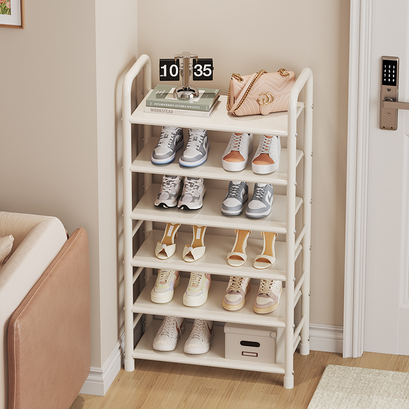 Simple shoe shelf door home dormitory iron multi-functional shoe cabinet integrated economical 2023 new popular
