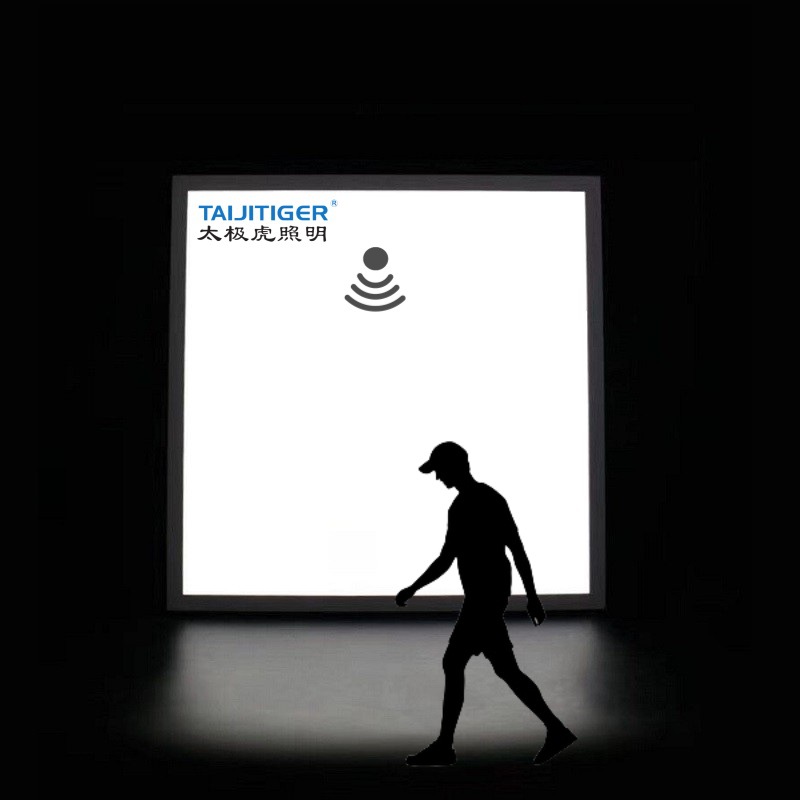 Integrated Ceiling 600X600 Flat Panel Light 30X60 Radar Human Body Sensing Corridor Panel Light Kitchen Toilet Light