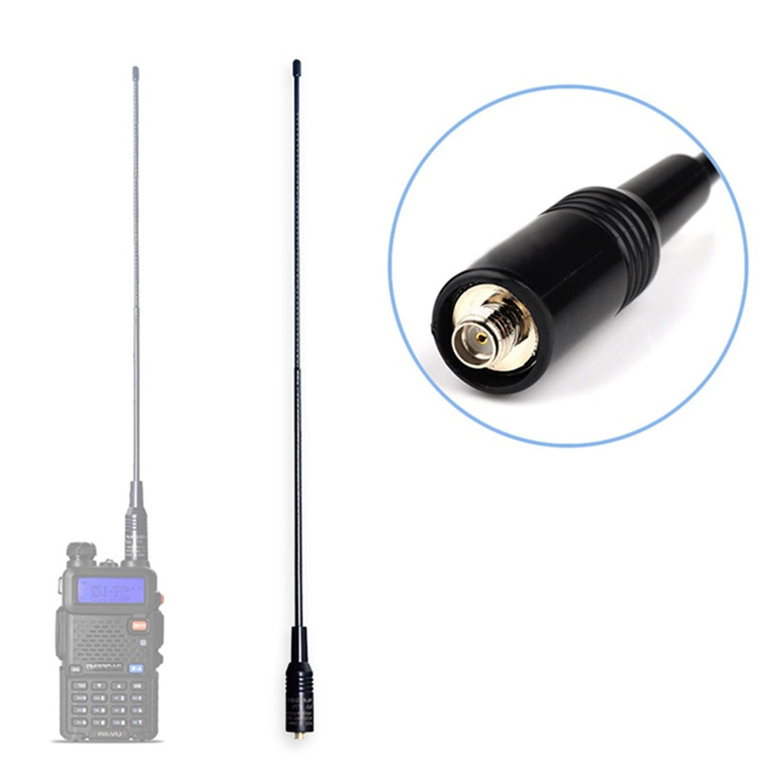 Антенна NA-771 для рации, двойной диапазон, VHF/UHF, SMA-Female, Male, UV-5R, k5, k6