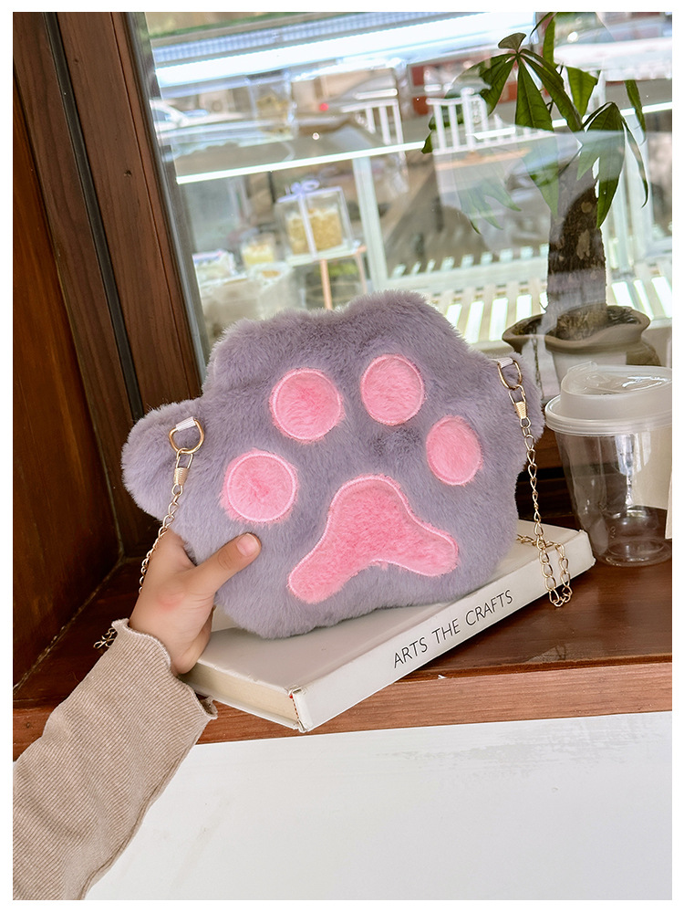 Новая сумка с кошачьими лапами, милая сумка через плечо