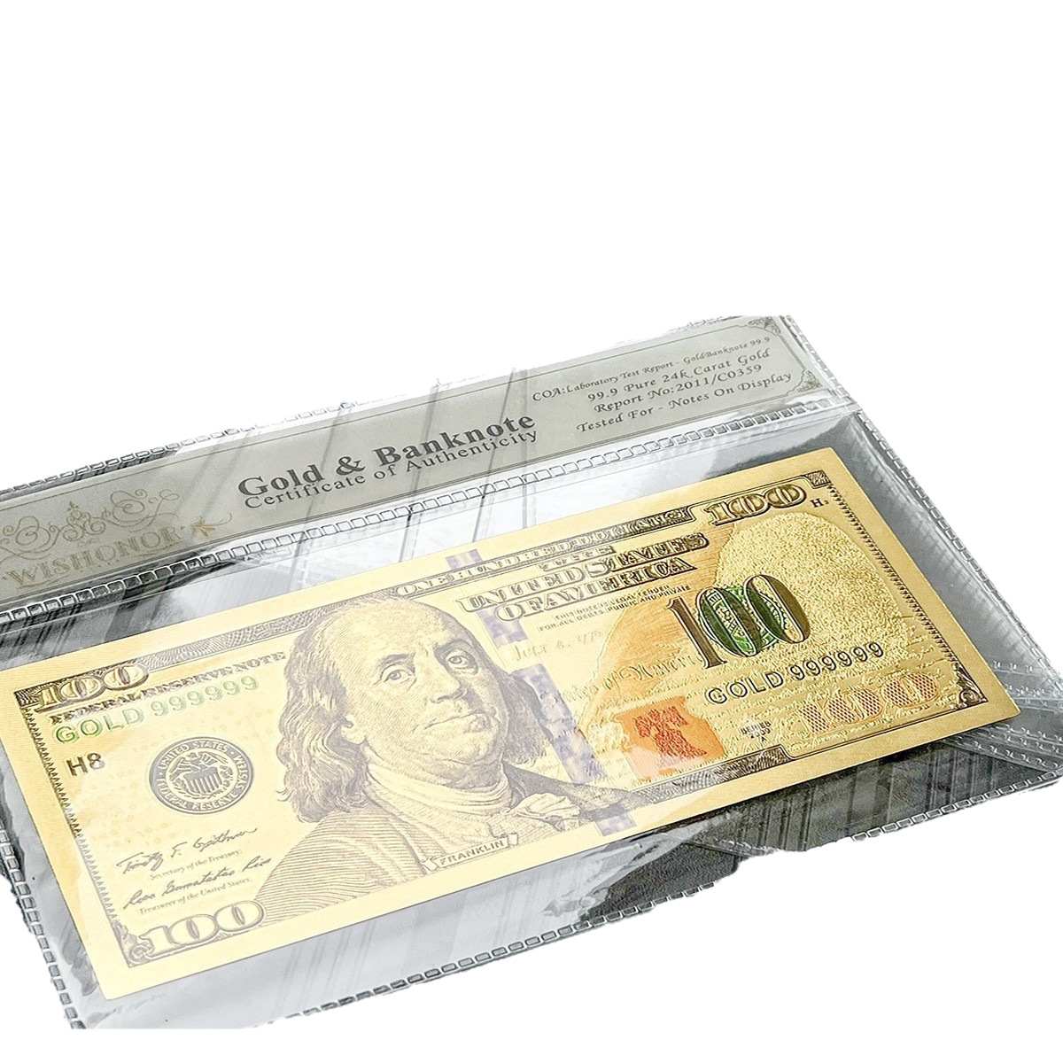 Pvc Bag Gold Foil Commemorative Banknote Card Card Various Commemorative Card Collection Bags Can Be Printed