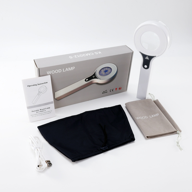 2022 New Factory Direct handheld cold light skin detection Wood lamp blue light portable ultraviolet lamp