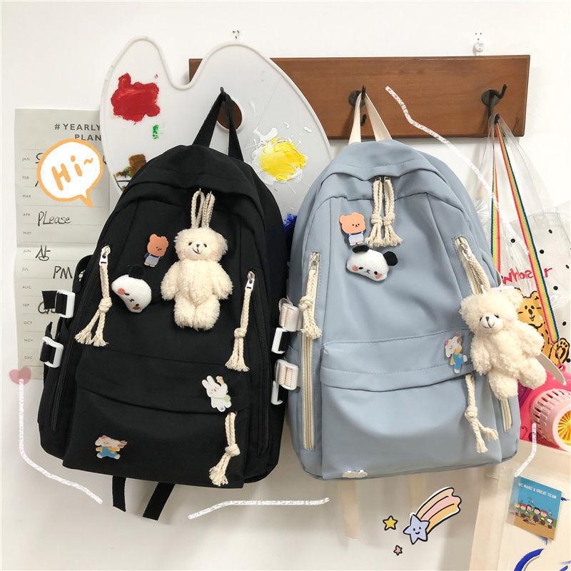 2024 new schoolbag female student Korean high school junior high school student backpack cute large capacity ins simple backpack