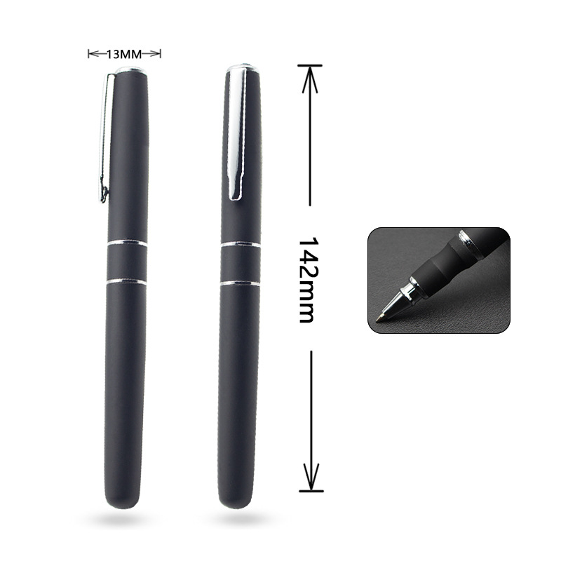 Factory direct business metal jewelry pen black gel pen rubber pen rubber pen advertising pen can do LOGO