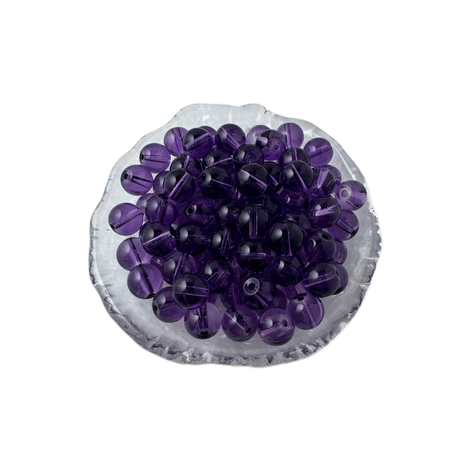 Factory direct high transparent glass beads ice transparent glass beads imitation crystal loose beads bracelet DIY accessories material