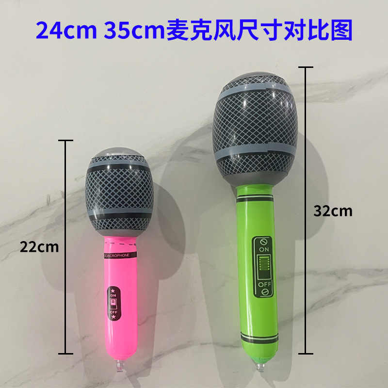Inflatable Microphone Artificial Inflatable Microphone Stage Props 25 Microphones Pvc Inflatable Musical Instrument Balloon Wholesale