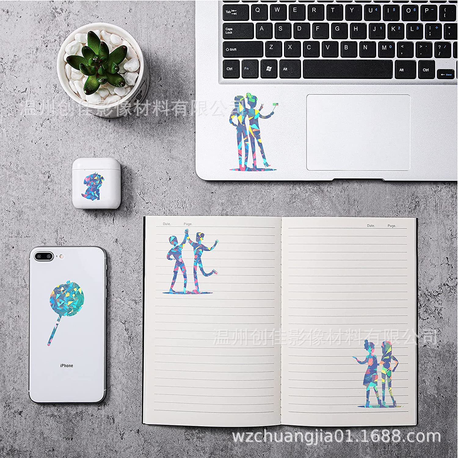 Inkjet Printing Paper Manufacturer Spot A4 Laser Series Diamond Pattern Holographic Vinyl Inkjet Self-Adhesive Printing Paper