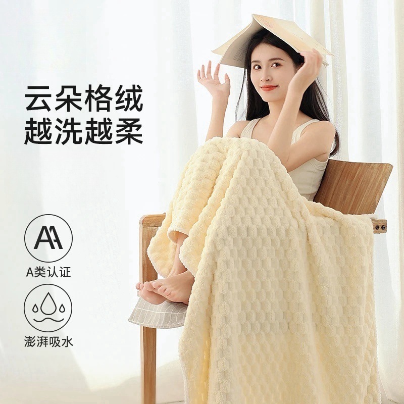 Комплект из трех предметов: банное полотенце, шапочка для сушки волос, облачный велюр, для пар, мягкое