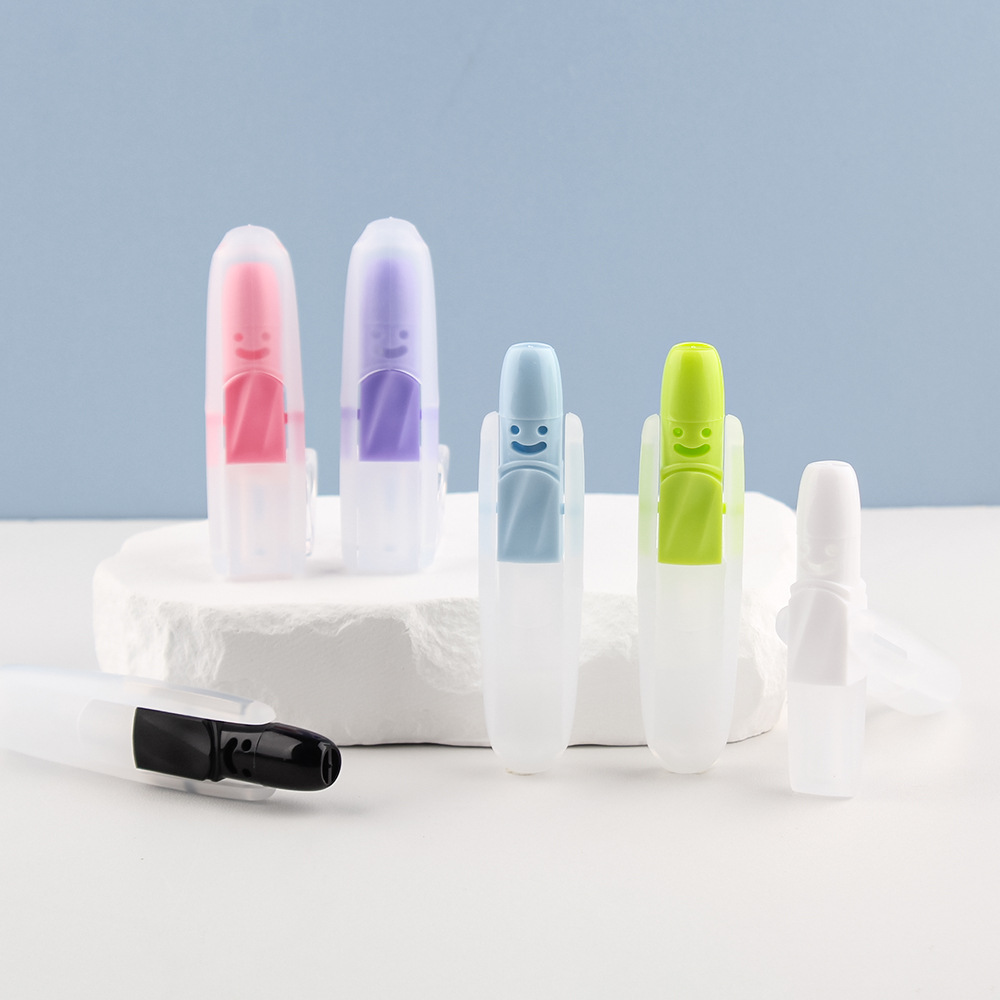 Explosions Thailand Eight Immortals Tube 2ml Rotary Smiley Face Nasal Tube Cool Essential Oil refreshing Aromatic Double Nasal Suction Package Material