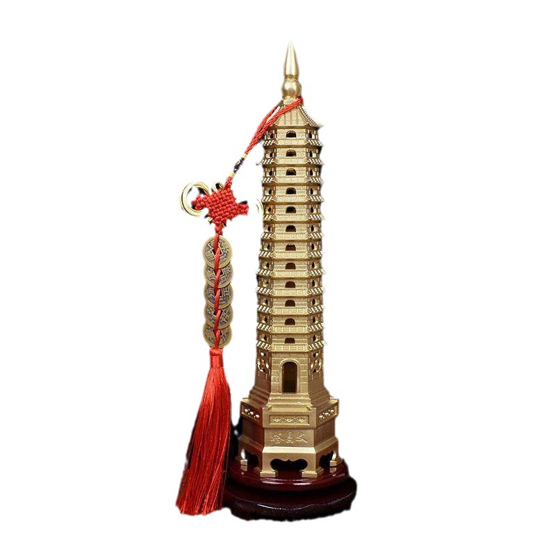 Wenchang Tower full copper ornaments boys and girls seven nine 13 13 three-story desk living room decorations wholesale