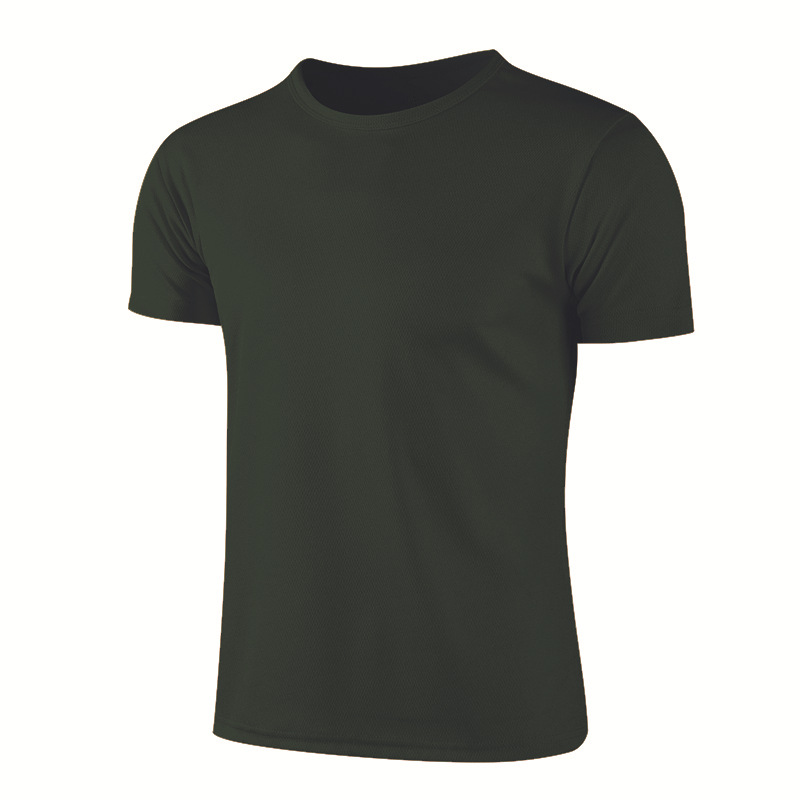 Temu Us Version Cross-Border Quick-Drying T-Shirt Tiktok Round Neck Short-Sleeved European and American Hot-Selling Sports Plus-Size T-Shirt in Stock