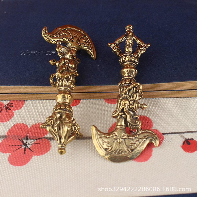 Ретро латунный кран Кинг Конг религиозный инструмент украшения