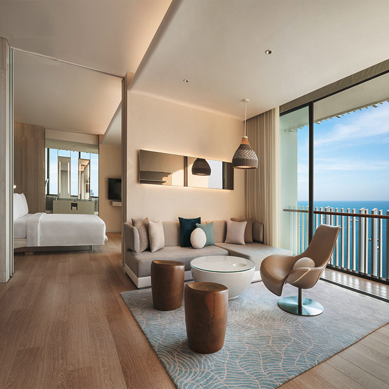 Star Hotel Furniture, B&B Apartment, Complete Set of Hotel Rental Rooms, Standard Rooms, Single and Double Rooms, Beds, Solid Wood