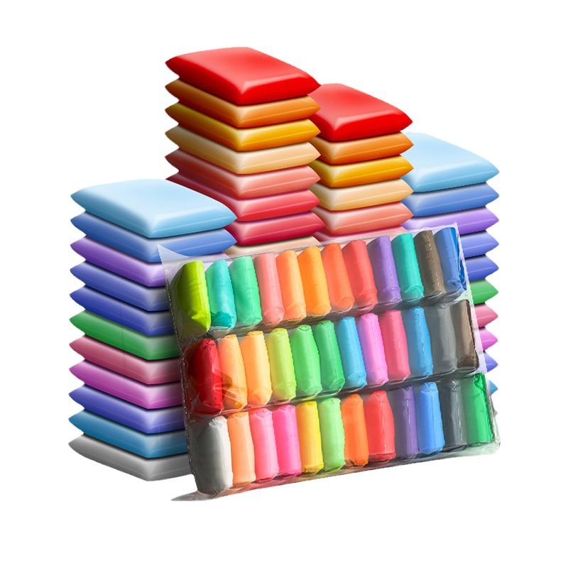 Ultra-light clay children's safe and non-toxic diy material bag 24 kindergarten 12 rubber sticky 36 color wholesale color mud