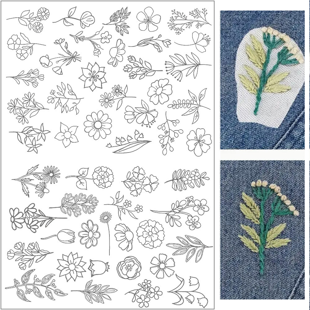 Amazon New Bohemian Pattern Water Soluble Embroidery Stabilizer DIY Hand Embroidery Stabilizer