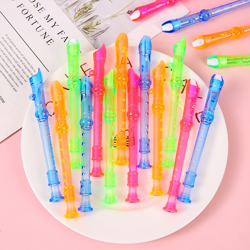 Creative candy-colored transparent small flute playing musical instruments children's mini clarinet stall supply small gifts wholesale