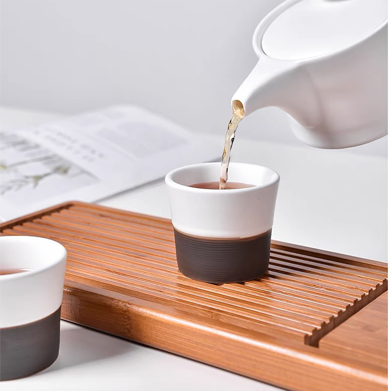 Atour Hotel's Same Tea Set Set with Spliced ​​Color Ceramics for Home Modern Small Set Hotel B&B Tea Set Set