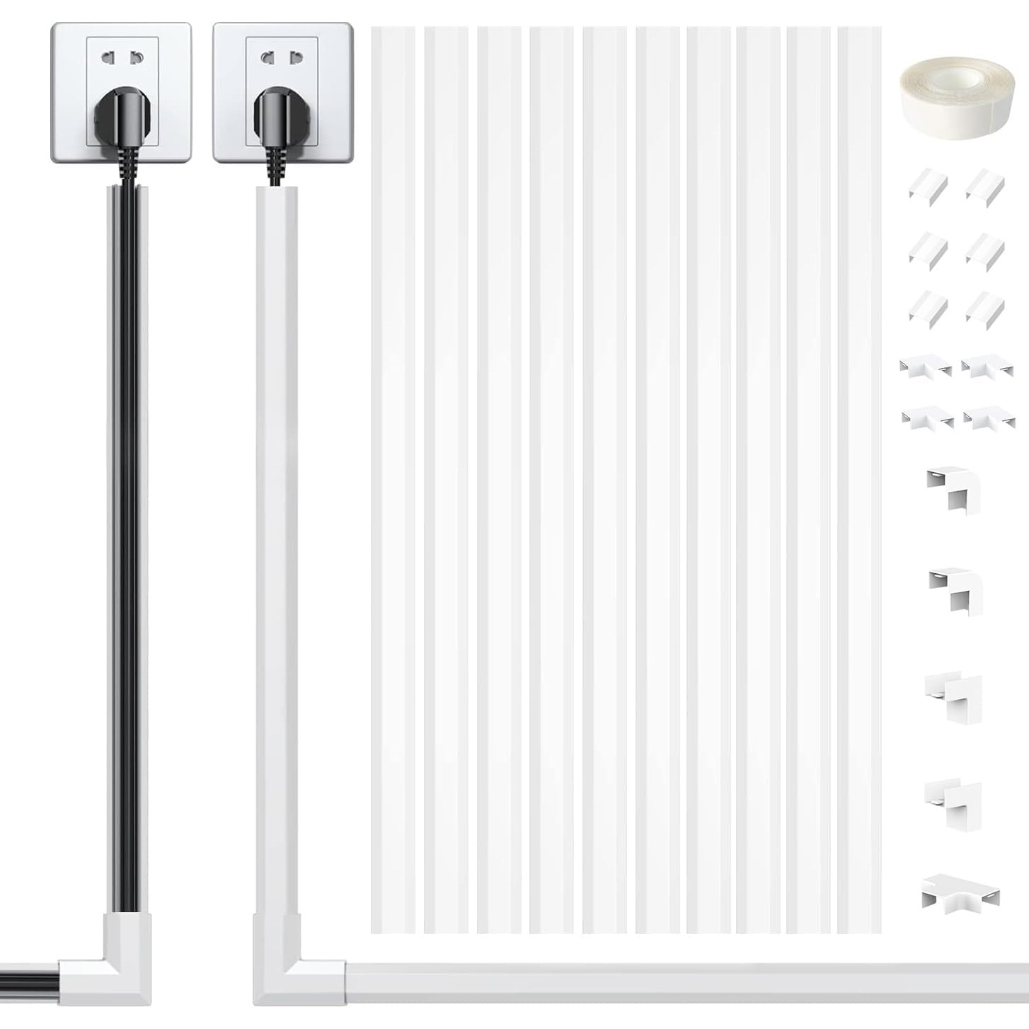 Cross-border sources of goods Europe, America and Japan Amazon hot explosions PVC trunking black white suit 15*9 environmentally friendly flame retardant