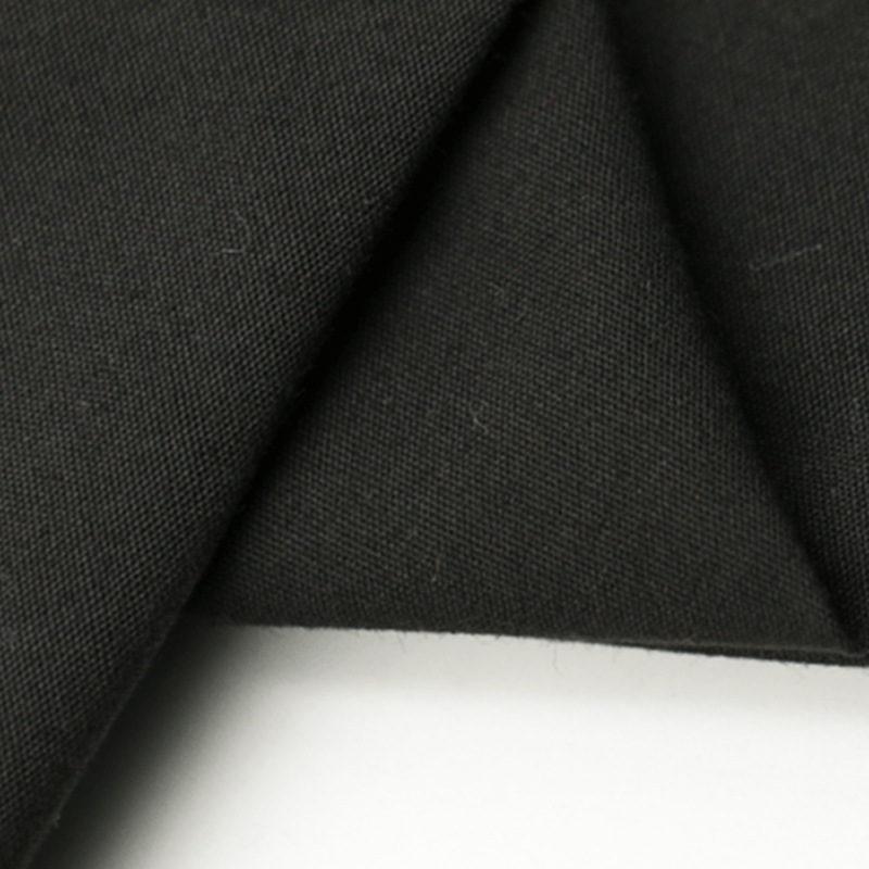 Plain Tie-Dye Customizable Blended Plain Polyester-Cotton Fabric, High-Gloss Breathable Cross-Border Shirt Fabric