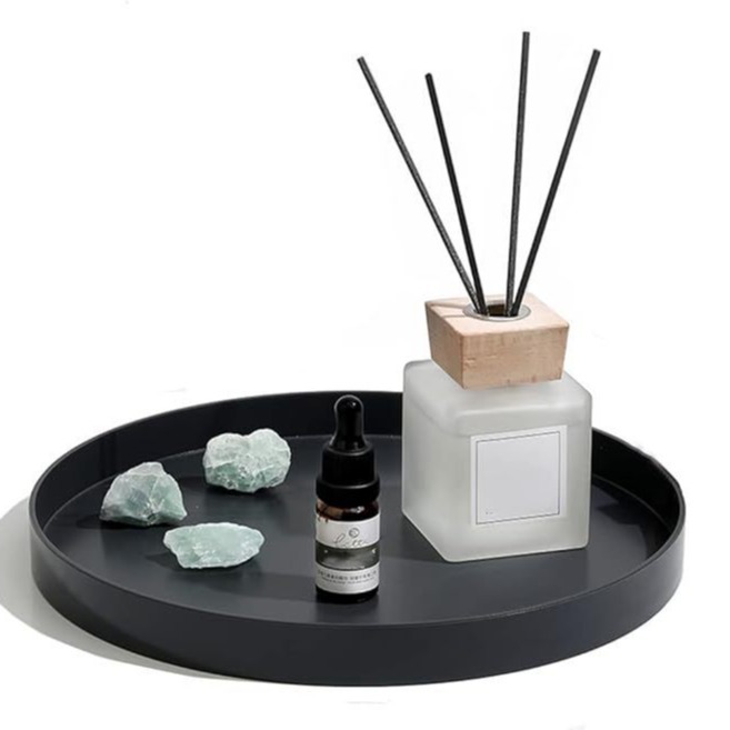 Metal tray with magnetic candle support cross-border hot selling baking paint craft with magnetic candlestick factory direct sales fast delivery