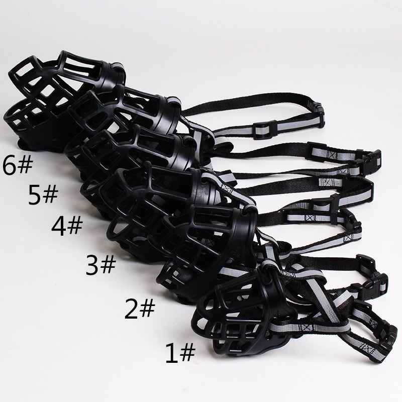 Spot supply pet dog soft plastic mouth cover Hao Hao pet mask mesh breathable anti-bite mask wholesale