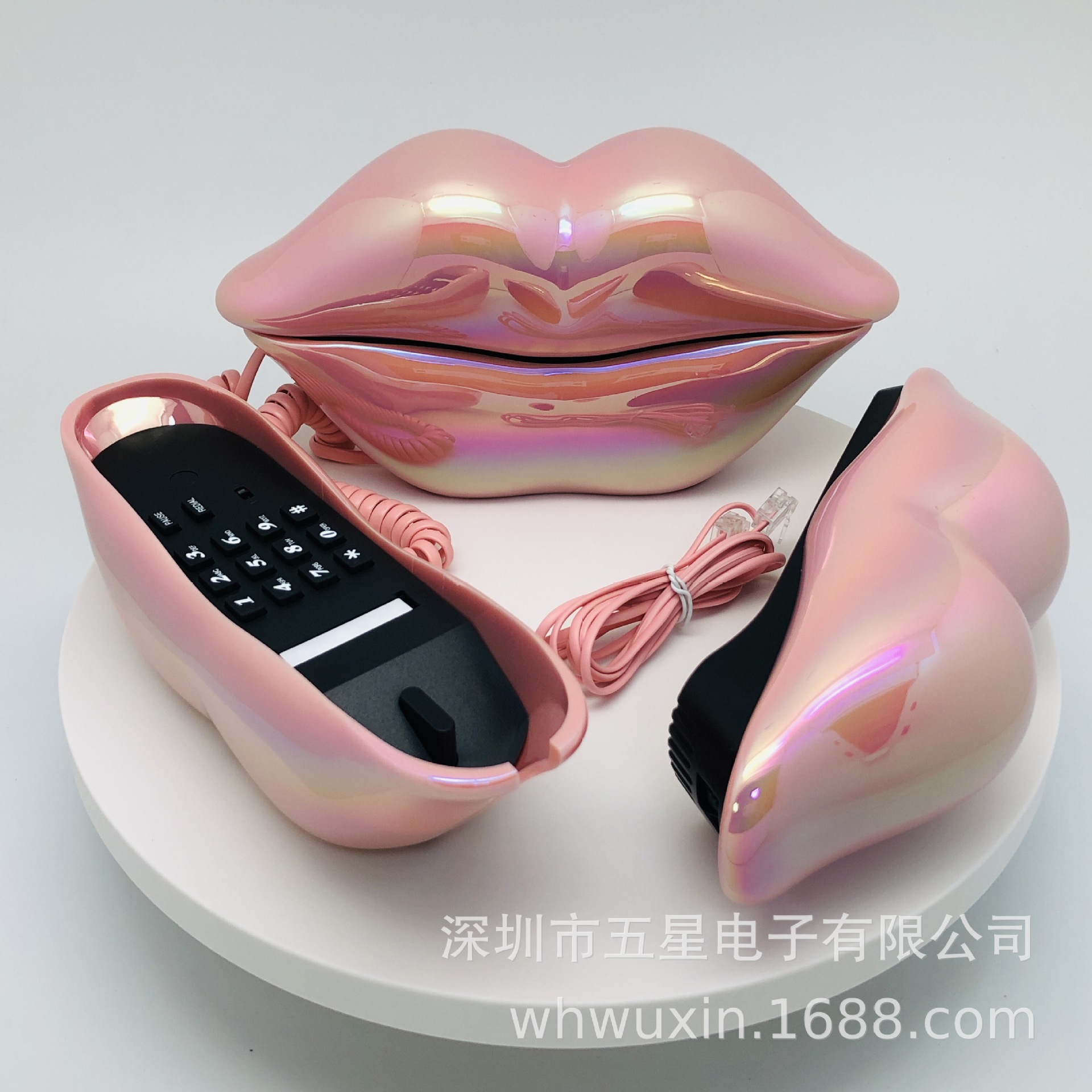 Colorful red European style red lip phone lip phone cross-border e-commerce gift phone