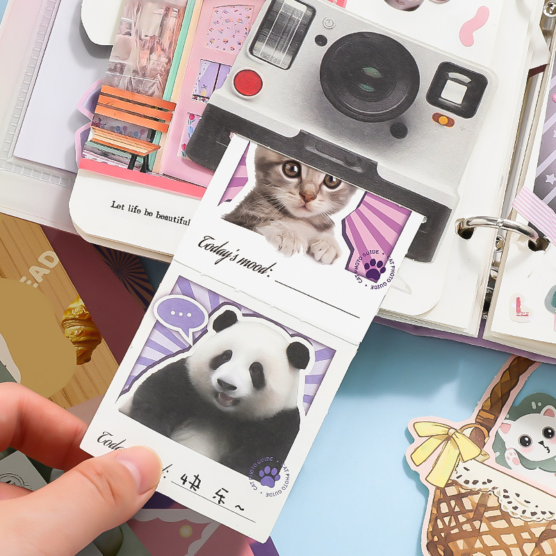Xinmo Creative Fun Pet Note Paper Handbook Painting Material DIY Student Gift Retro Sticker Set