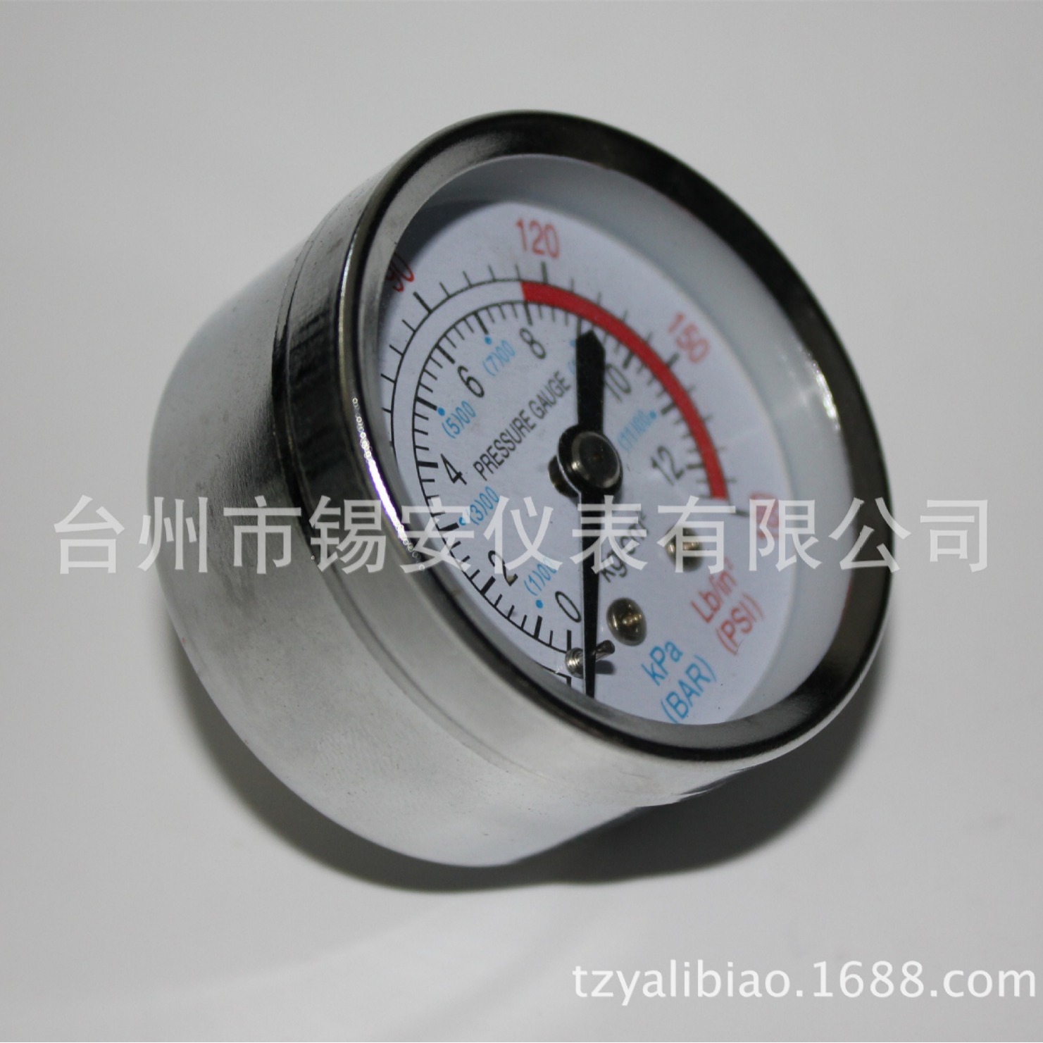 Y40 High-Precision Pressure Gauge Air Compressor Instrument Chrome-Plated Axial Pressure Gauge Pneumatic Tool 12kg