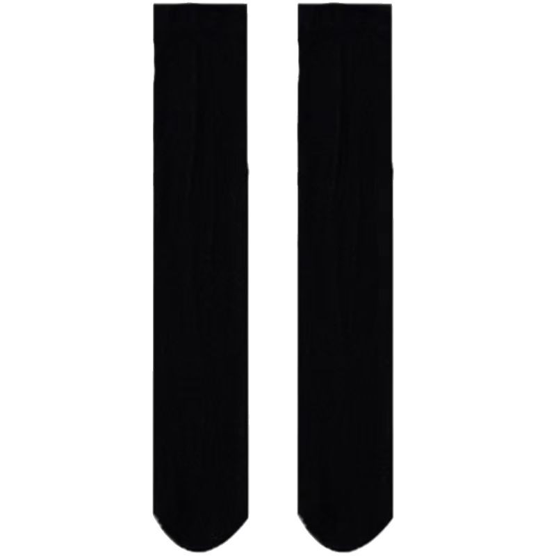 Calf socks Japanese style JK socks velvet black silk stockings thin leg Women's Mid-tube summer thin white over-the-knee stockings