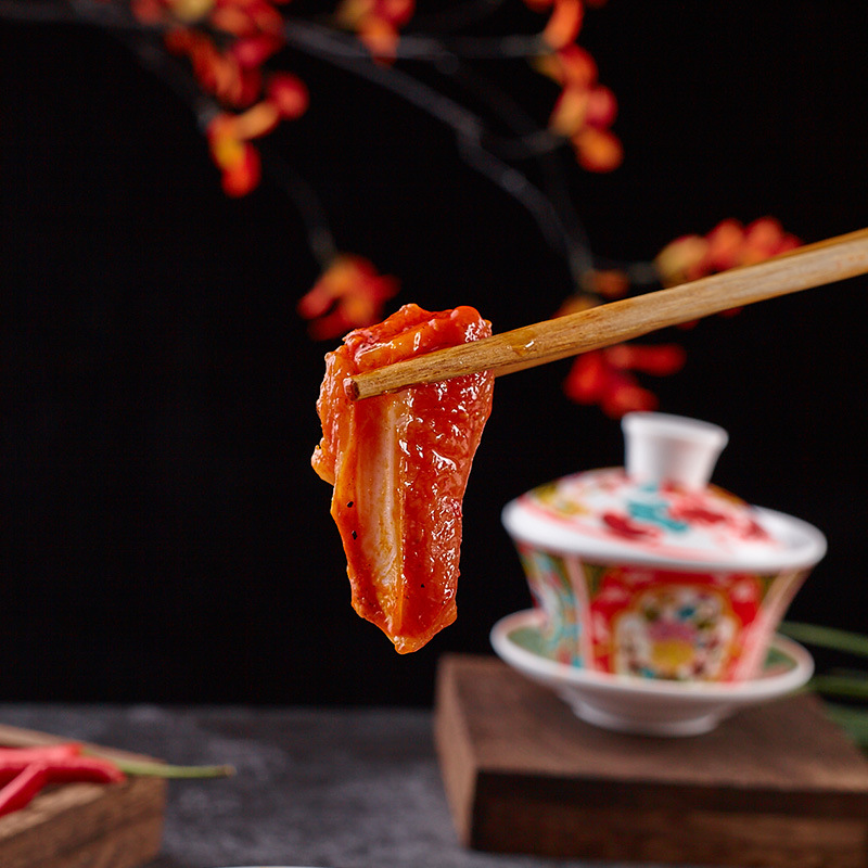 Kitchen Wife San Ye Bone 1kg*10 Bags Whole Box Processed Marinated Frozen Chicken Breast Cartilage Skewers Hot Pot Ingredients Wholesale