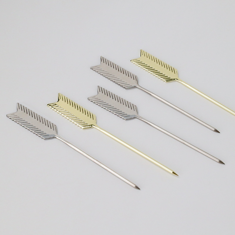 304 stainless steel cocktail needle creative arrow olive wine sign bar fruit embellishment decorative needle