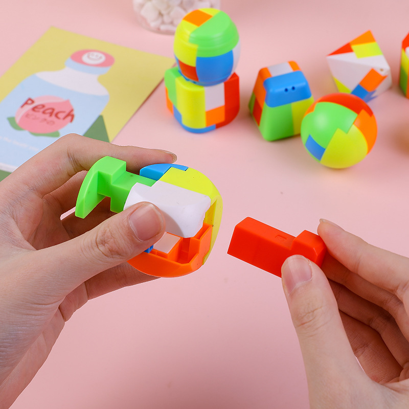 Luban lock wholesale Development Intelligence adult decompression unlock fruit Luban lock suit assembled toy children suit