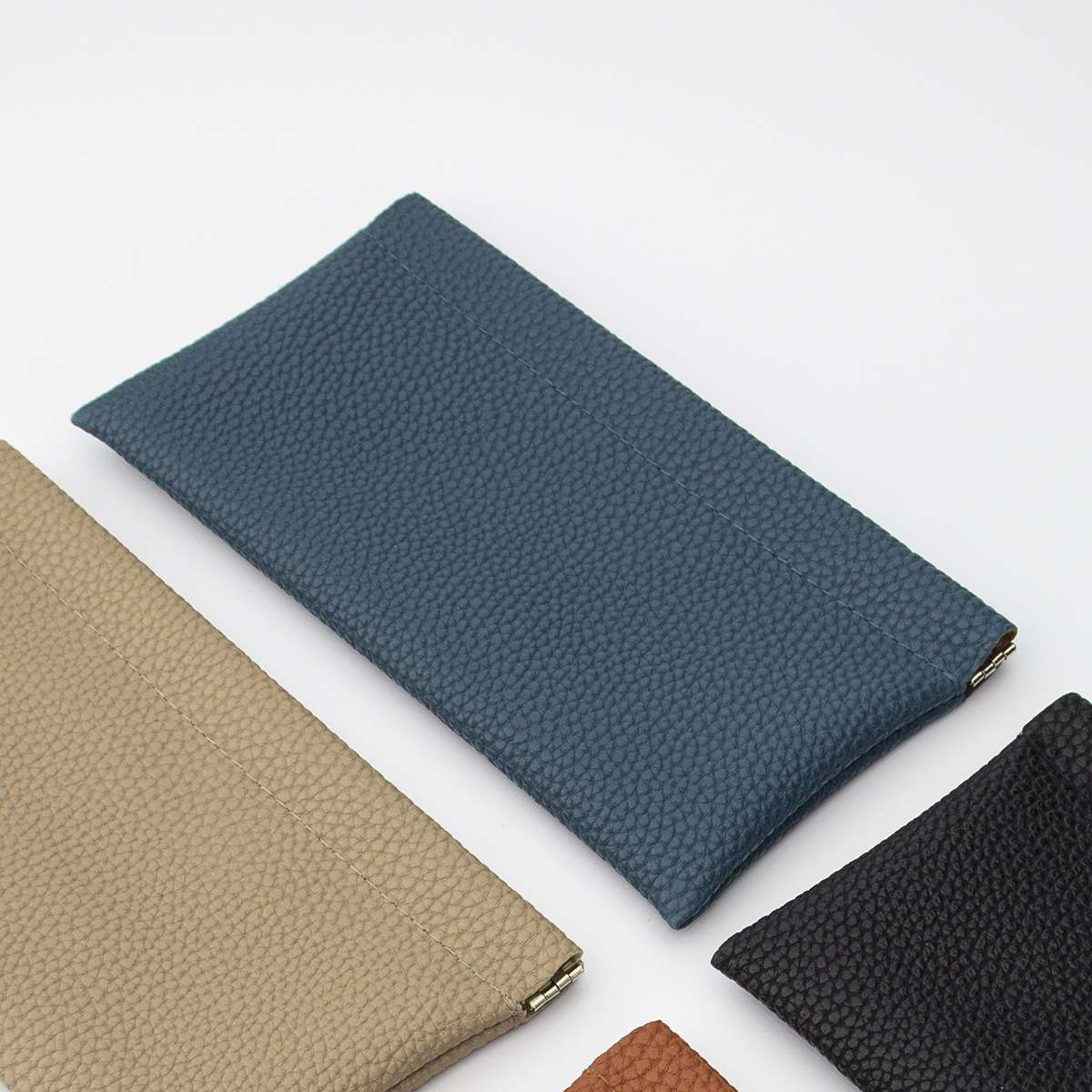 Large Capacity Clutch Bag Coin Purse Card Bag Mobile Phone Bag Glasses Storage Simple Cross-border Amazon Artificial Leather