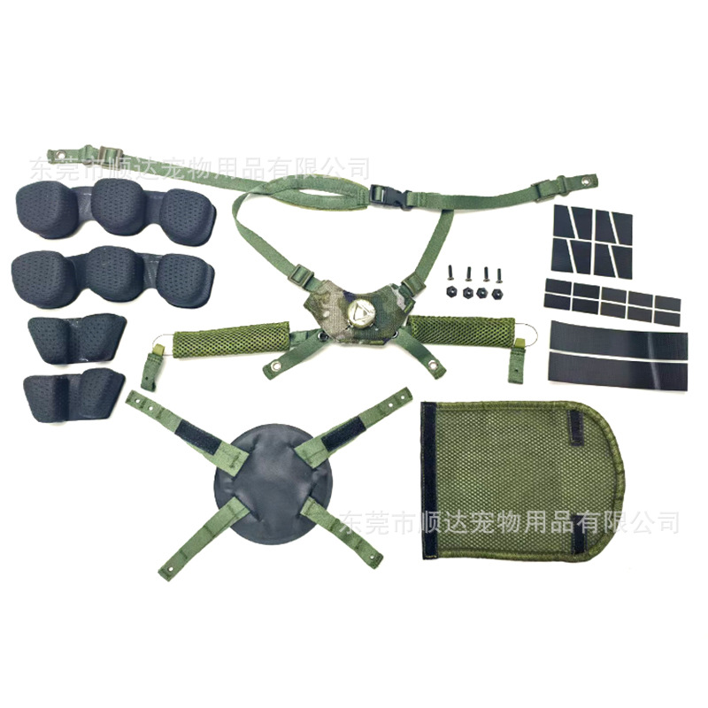 M19 helmet belt suspension system with lined mesh belt Velcro adjustable 19 helmet belt suspension complete set
