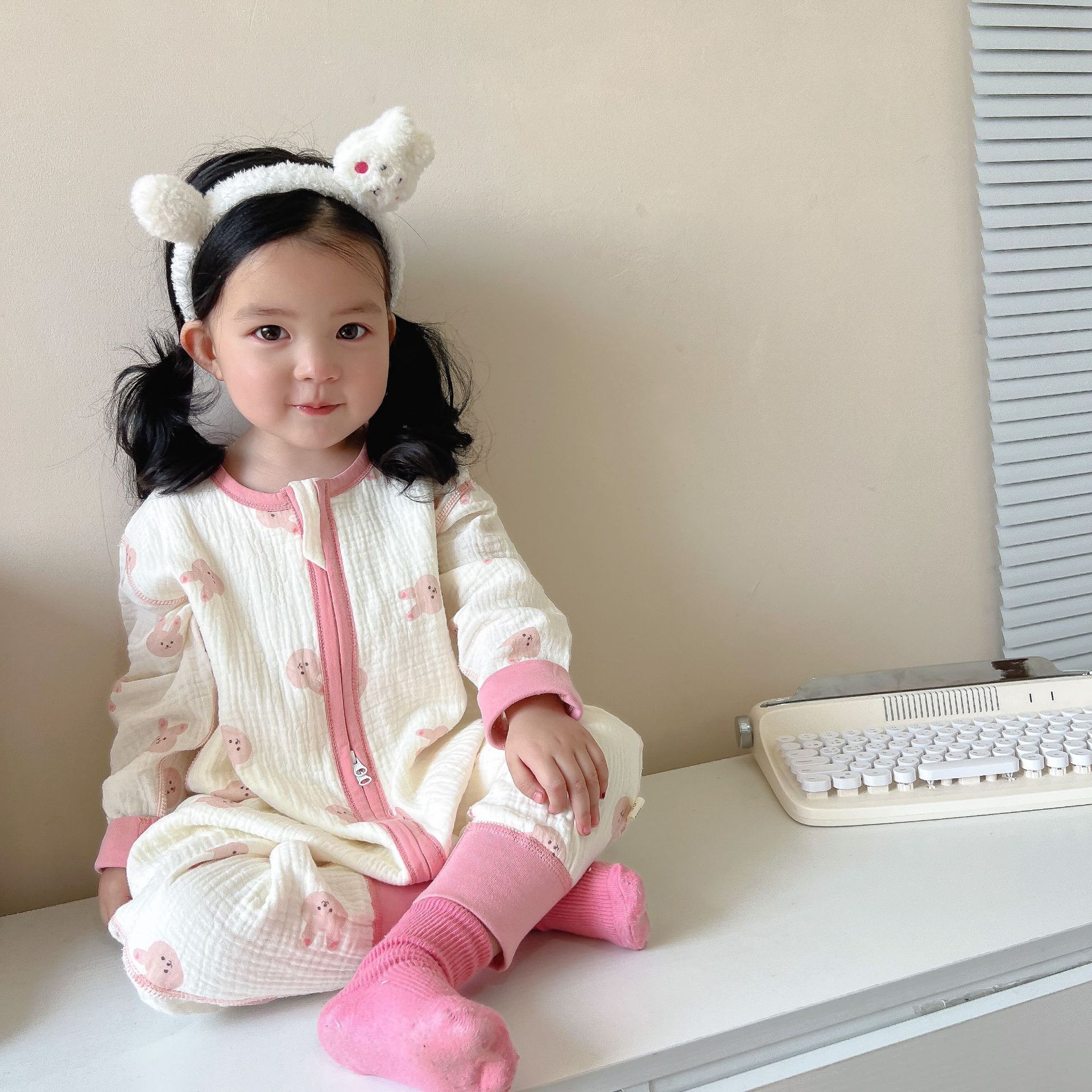 23 Four Seasons Children's Men's and Women's Treasure Jumpsuit Long Sleeve Gauze Sleeping Bag Jumpsuit Climbing Suit Front 4 Rear 2 Men's and Women's