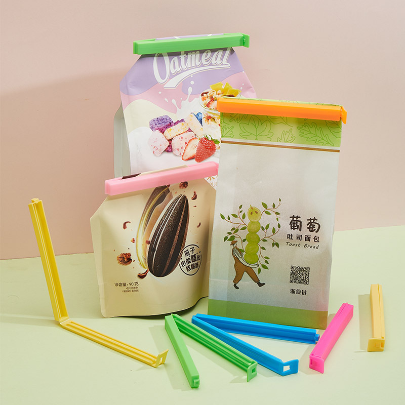 Пластиковая зажимка, зажим для чая, упаковка продуктов, влагозащитная зажимка для закусок, производитель подарков может настроить логотип