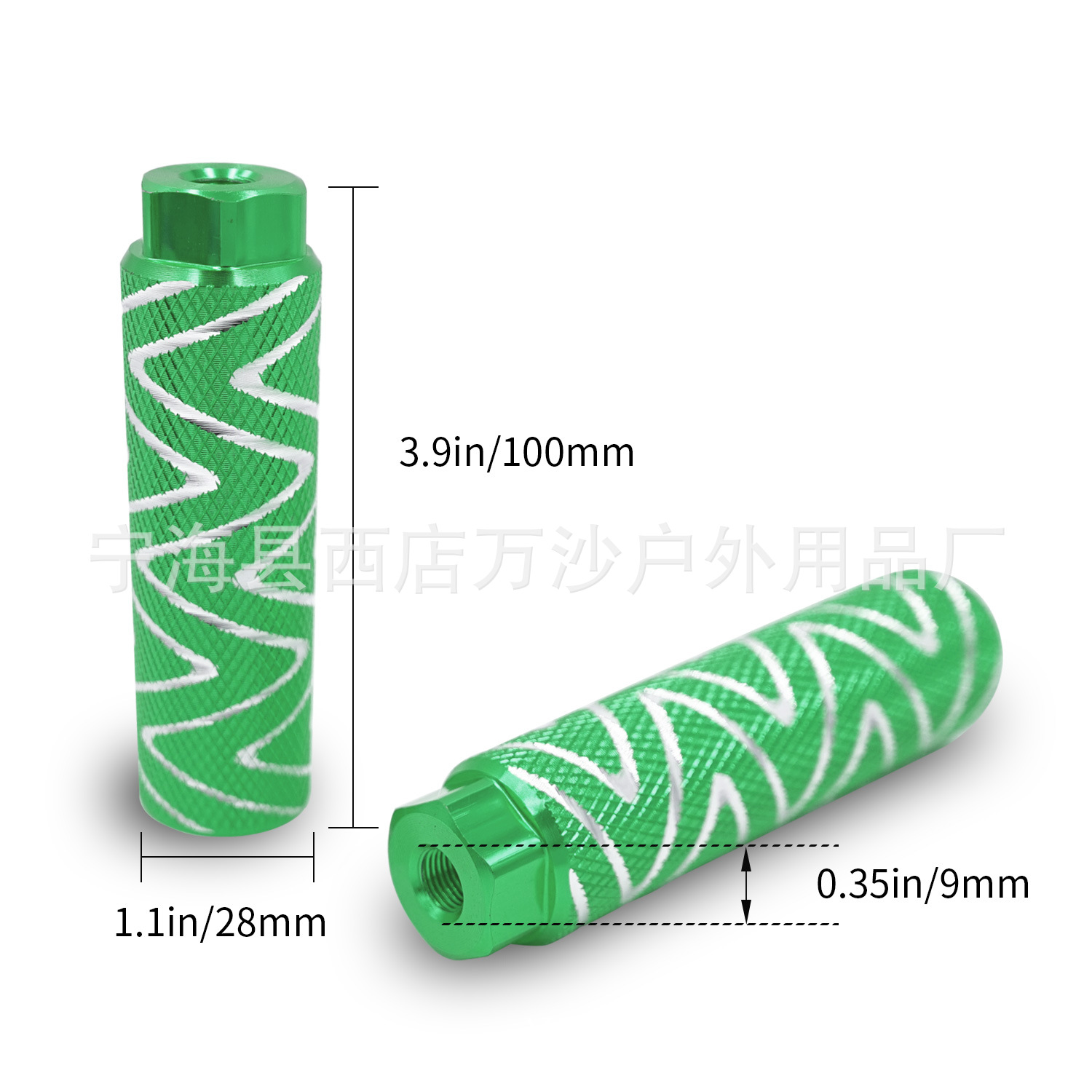 Wansha Outdoor S28-08 Small Hexagon Bicycle Aluminum Alloy Foot Post Bazooka Bicycle Foot Bar