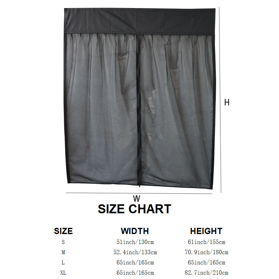 Anti-mosquito with Velcro Adhesive Car Sunshade Mesh Breathable RV Door Curtain Outdoor Camping Insect-proof Cover