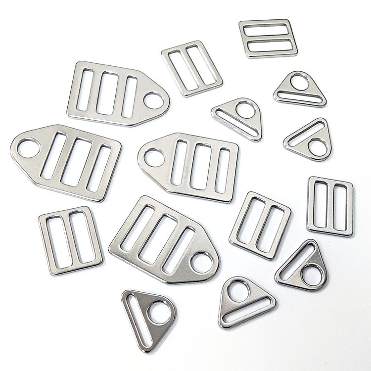 Металлическая пряжка для багажа из нержавеющей стали, фиксированная пряжка для веб-ленты, аксессуары для производства, японская пряжка, девятисимвольная сетчатая пряжка