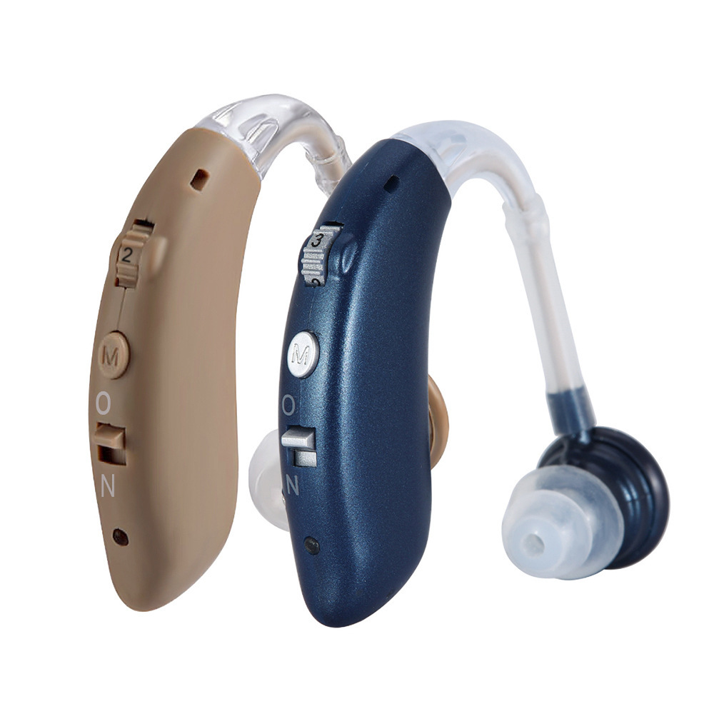 English Cross-Border USB Rechargeable Hearing Aid Behind-The-Ear Noise Reduction Sound Amplifier (Non-Bluetooth) Export Wholesale