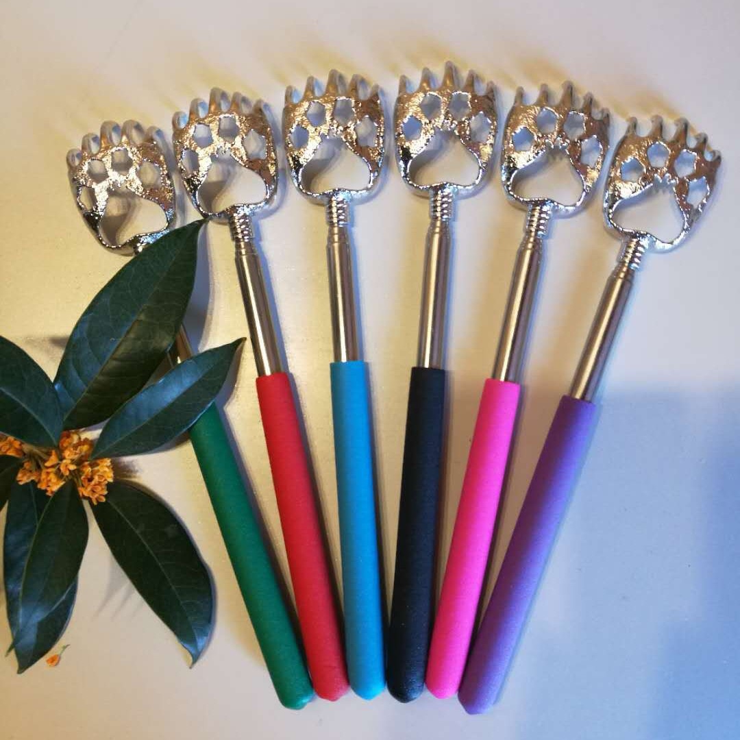 Bear Claw Self-Scratcher Massager Stainless Steel Telescopic Itch Scratcher 6 Random Colors with Mechanical Timer