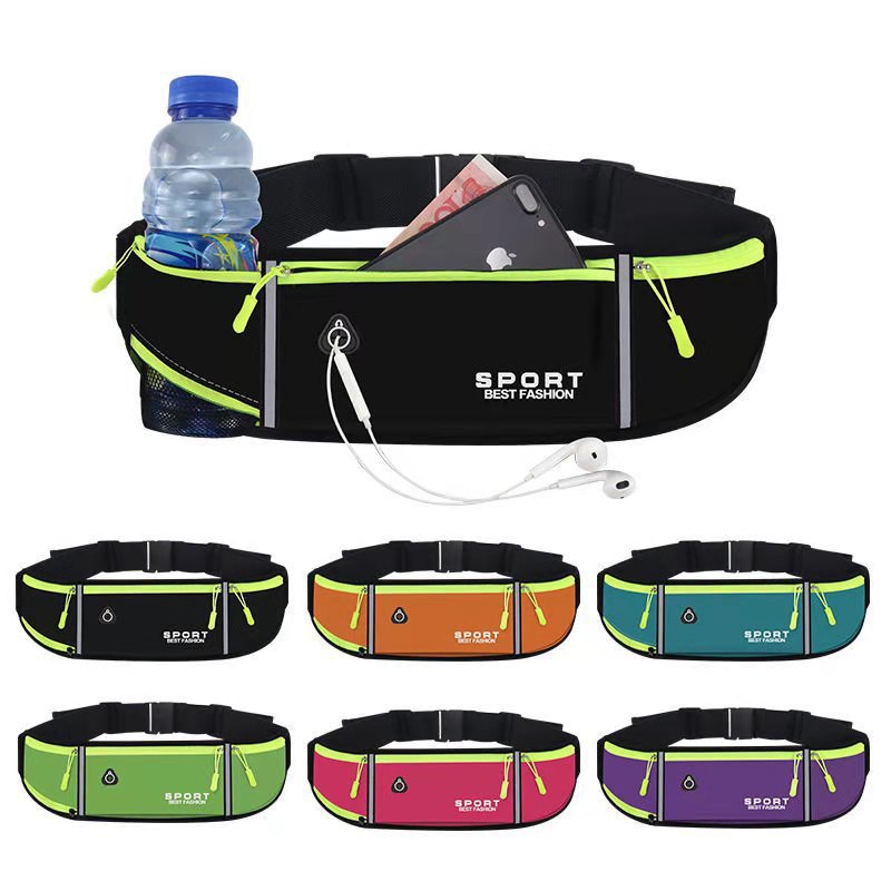 Waterproof Outdoor Sports Running Waist Bag Marathon Fitness Equipment Mobile Phone Belt Can Hold Water Bottles Mobile Phone Waist Bag