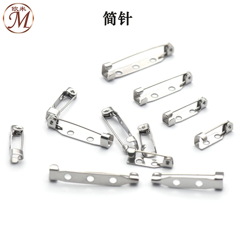 316 Stainless Steel Brooch Titanium Steel Lock Safety Pin with Lock Double Insurance DIY Handmade Jewelry Accessories Material