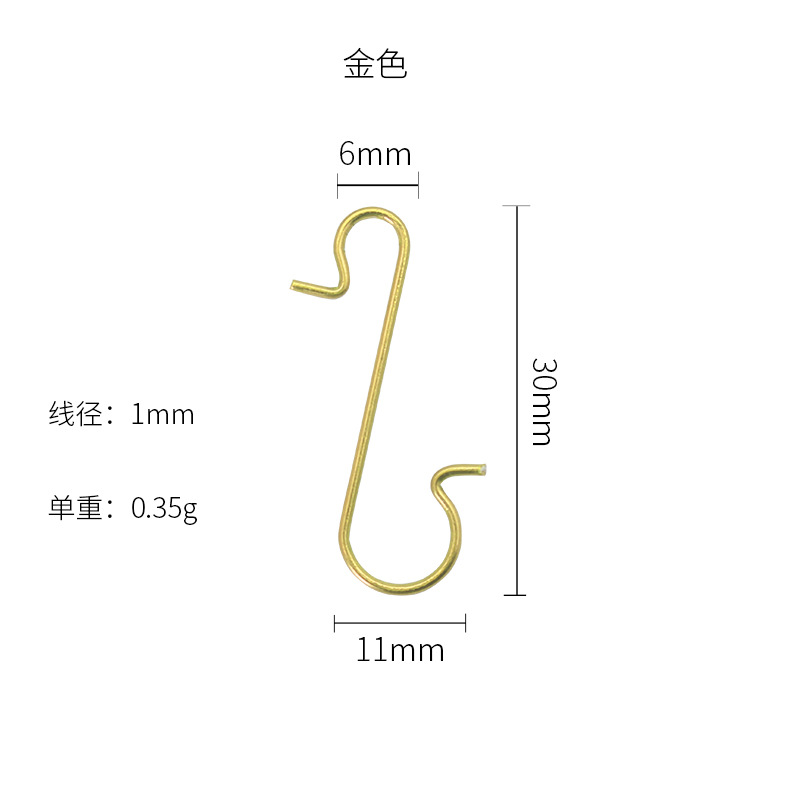 Christmas hook color hook metal creative hand account shape wholesale jewelry shape small hook jewelry hook mini