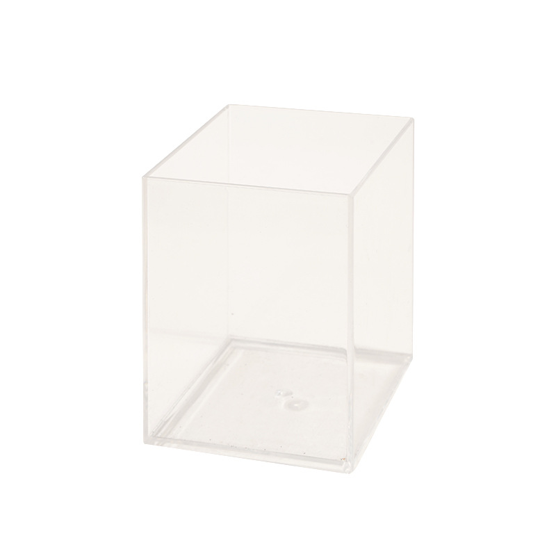 Square acrylic transparent pen holder simple storage stationery box multi-kinetic energy pen holder student pen holder storage container wholesale