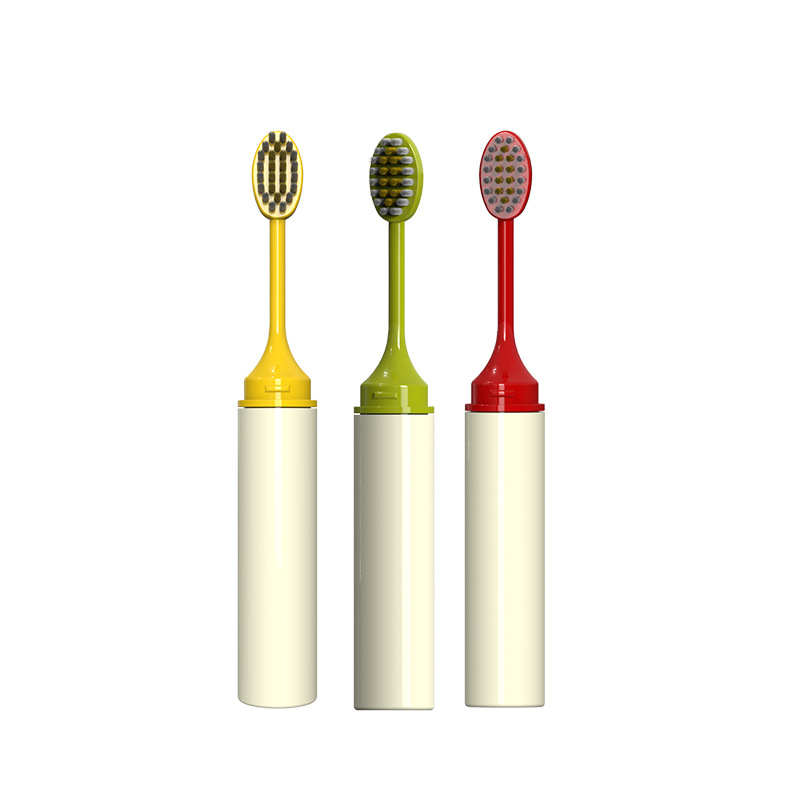 Foldable Toothbrush Soft Bristle Brush Head, Comfortable, Portable, Compact, Travel, Hotel, Adult and Children, Multi-Functional