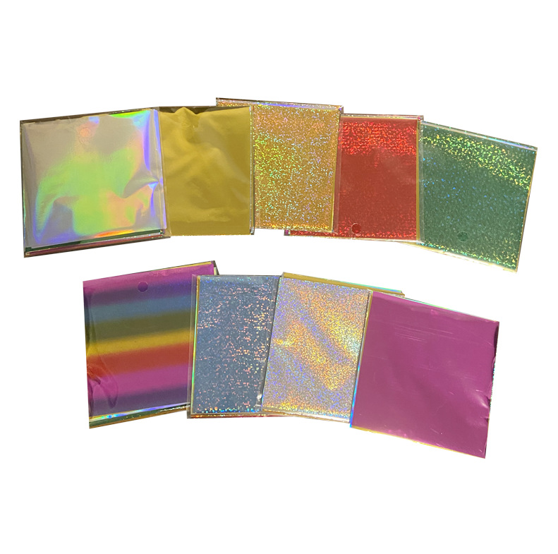 Cross-Border Popular 10Cm*10Cm Kidsren's Handmade DIY Scratch-Off Painting Magic Transfer Stickers Hot Stamping Paper Electrochemical Aluminum