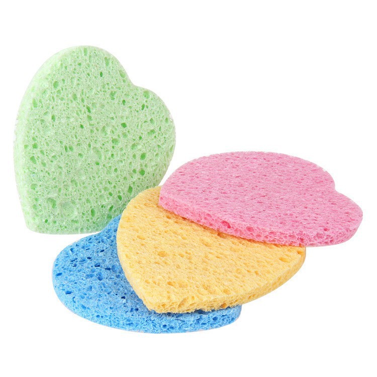 Cross-Border Compressed Wood Paddle Sponge, Facial Cleansing Sponge, Facial Cleansing Sponge, Makeup Remover Powder Puff, Cleansing, Water-Absorbing Wood Pulp Cotton