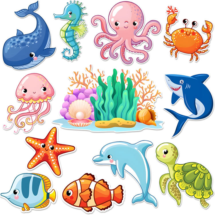 Магнитные наклейки на холодильник Amazon украшение двери круиза магнитные морские животные магнит рыба украшение двери круиза Карнавала